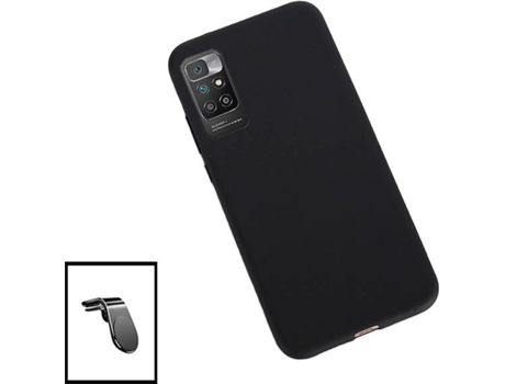 Kit Carcasa + Soporte de Auto Xiaomi Redmi Note 11 4G G4M Negro