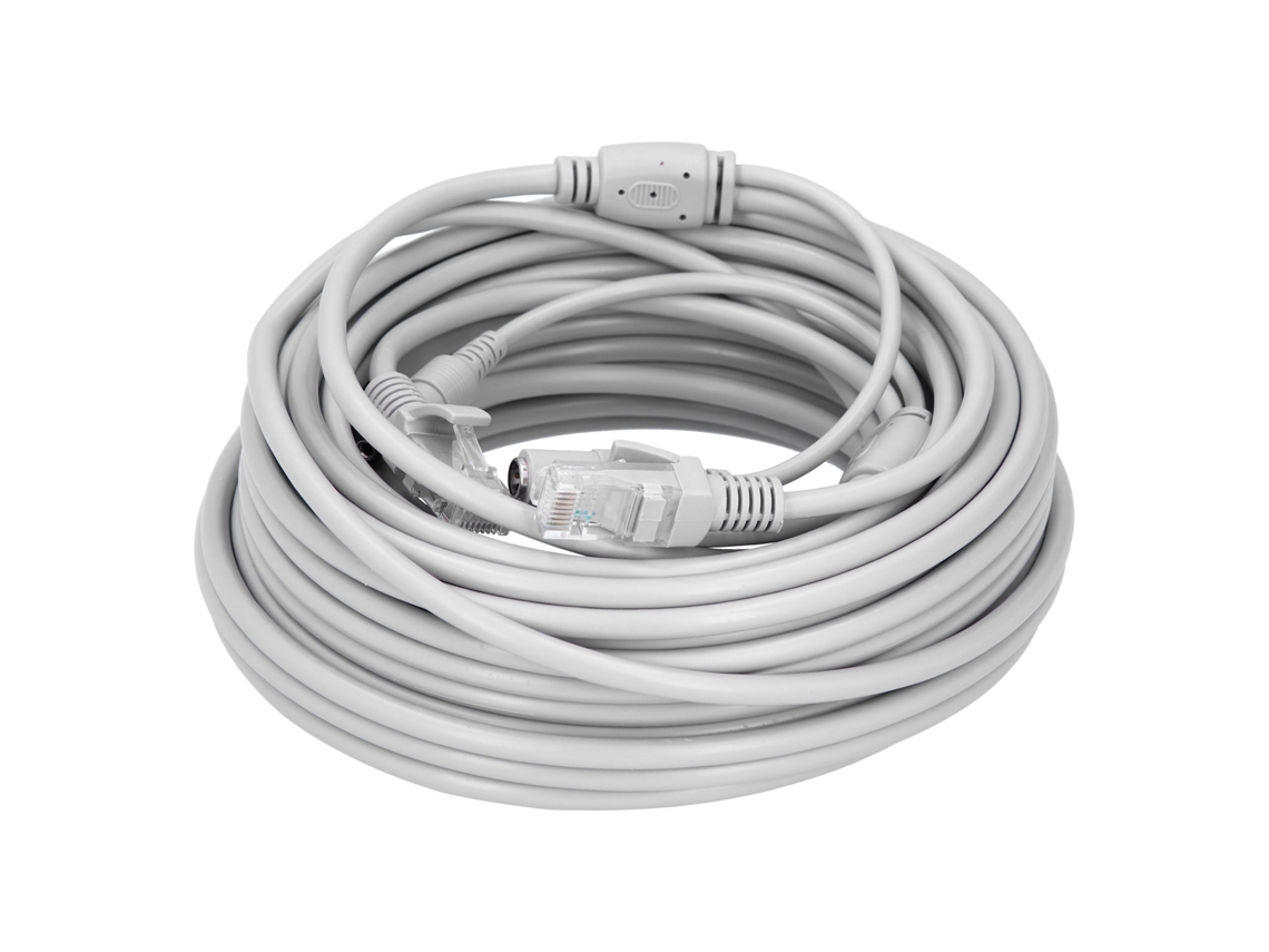Cable Ethernet Portátil 2 En 1 Para Alimentación Red Cámara Ip Nvr Cctv 15m/49.2ft