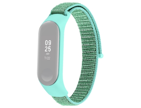 Correa de nailon cierre de bucle para Xiaomi Mi Band 4/Band 3 - cian