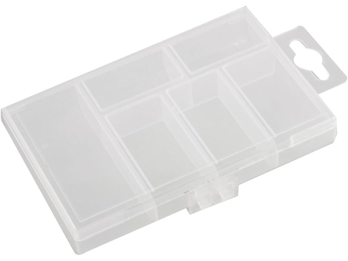 Caja De Plástico Duro Transparente De 6 Compartimentos Para Componentes Electrónicos (fc315714248...