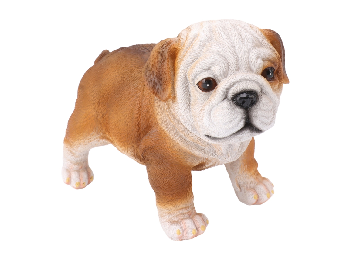 Estatua de cachorro de bulldog inglés para decoración