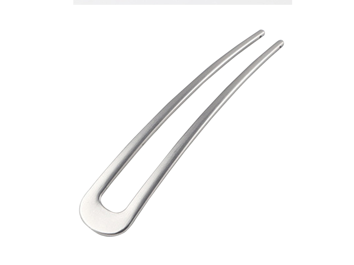 Horquilla de metal retro con forma de palo, elegante horquilla en forma de U para mujeres y niñas.