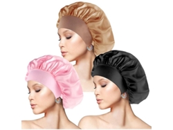 3 Gorros De Seda, Gorro De Dormir De Seda Con Elástico Ancho, Gorro De Seda Para Mujeres Y Niñas Tcp
