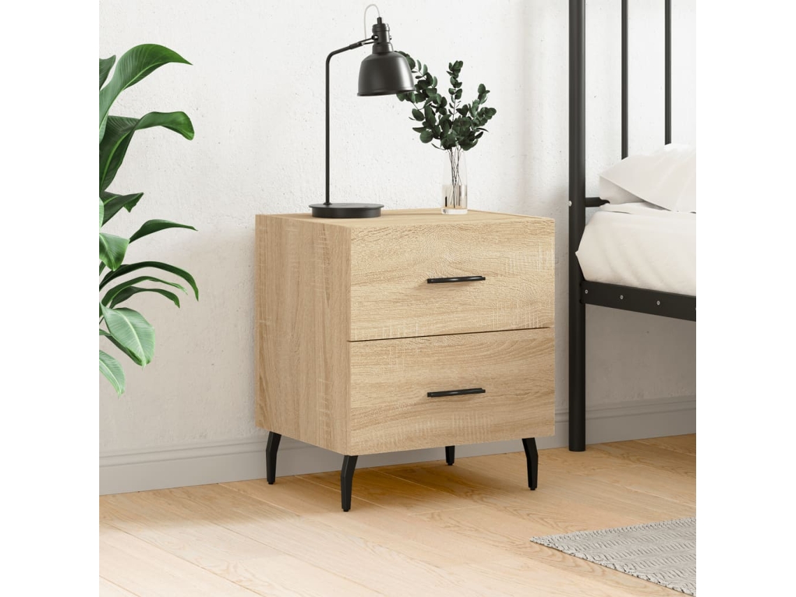 Mesita de Noche 40X35X47,5 Cm Derivados Madera Roble Sonoma