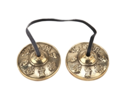 Instrumento de percusión de campana de meditación budista tibetana hecho a mano