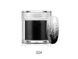 Omni-polvo De Glitter Para Uñas En Botella Pigmento De Manicura 10g (negro)