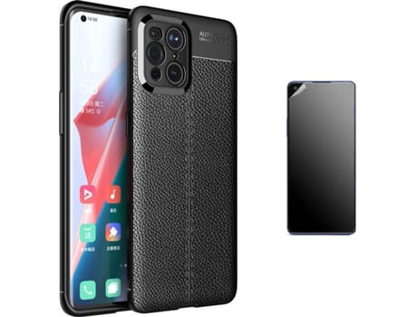 Kit Carcasa Y Protector Oppo Find X3 Pro Ultimatte Rugged Leather Negro