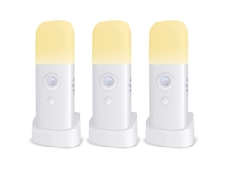 Luz Nocturna Infantil Con Sensor De Movimiento, Brillo Ajustable, Portátil, Recargable, Paquete De 3 Unidades.