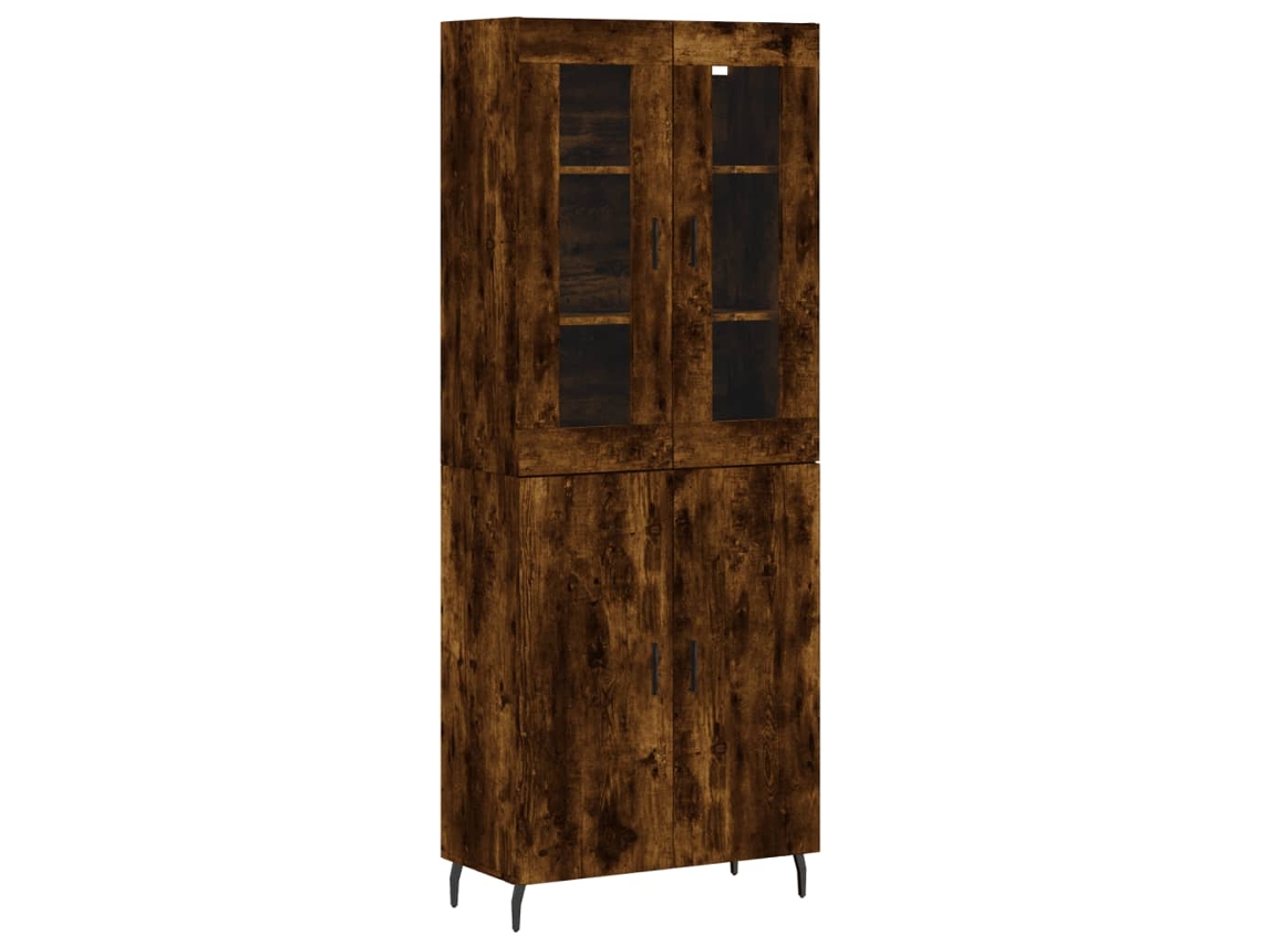 Maison Exclusive - Aparador Alto Madera Contrachapada Roble Ahumado 69,5x34x180 Cm