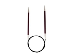 Agujas circulares fijas de aluminio Knit Pro de 120 cm x 6 mm Zing Purple Kp47193 Knitpro