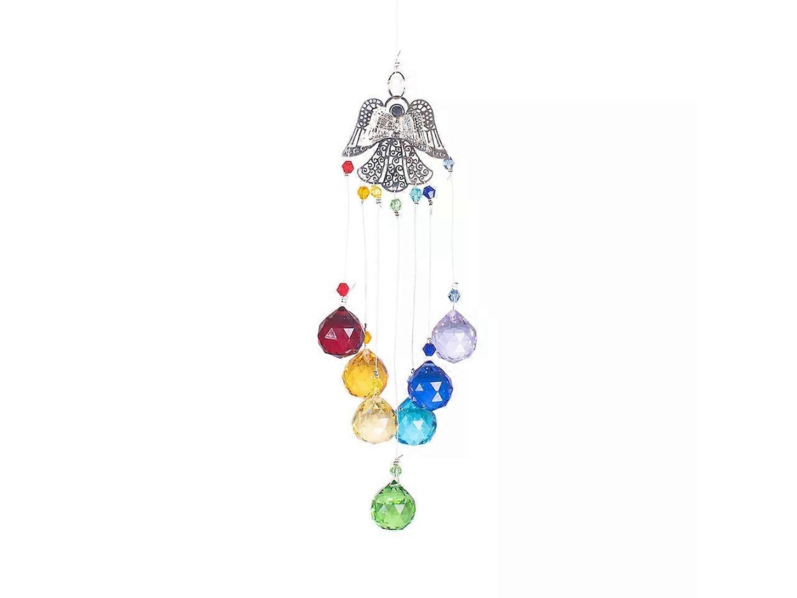 Bolas de cristal con forma de prisma para colgar en la ventana, creando arcoíris para los chakras angelicales.