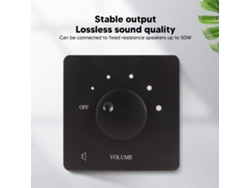 Control De Volumen De 50 W Con 5 Niveles Ajustables, Perilla Segura Para Altavoces Domésticos, Color Negro.
