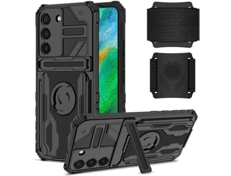 Funda Samsung Galaxy S22 5G HFS-HOUSE con Correa Ajustable (Negro)