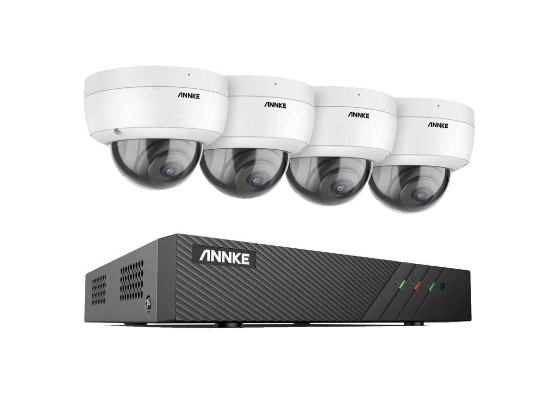 Sistema de cámara de seguridad, resolución de 5 MP, entrada de video de 8 canales, almacenamiento MicroSD, NVR de 8 canales, 4 cámaras A, 2T