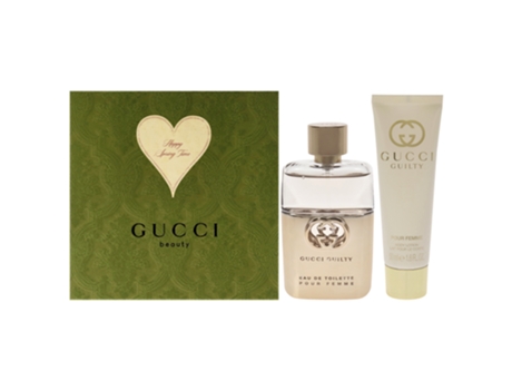 GUCCI Guilty de GUCCI para mujeres: juego de regalo de 2 piezas, EDT en aerosol de 1,6 oz y loción corporal de 1,6 oz