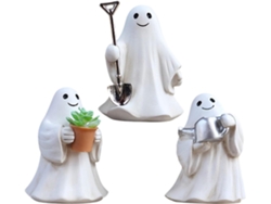 Decoración De Fantasmas: Figuras De Fantasmas En Miniatura Para Decoración Exterior, Decoraciones De Resina Para