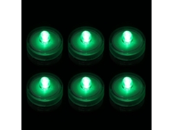Juego De 6 Velas Led Verdes Impermeables, Velas Para El Día De San Patricio.