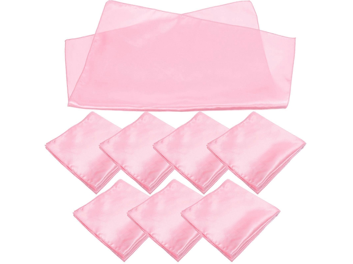 Rebe-8 Servilletas De Seda Suaves Lavables Para Cena Absorbentes Con Diseño Clásico Para Fiesta Y Hogar 43x43cm Rosa