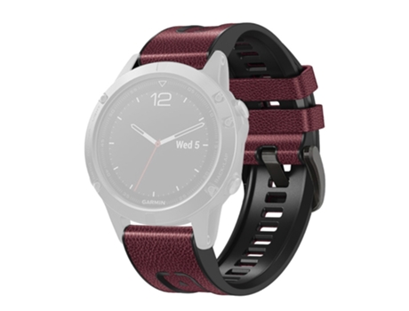 Correa de Silicona liberación rápida 26mm para Garmin Fenix 7X - vino tinto