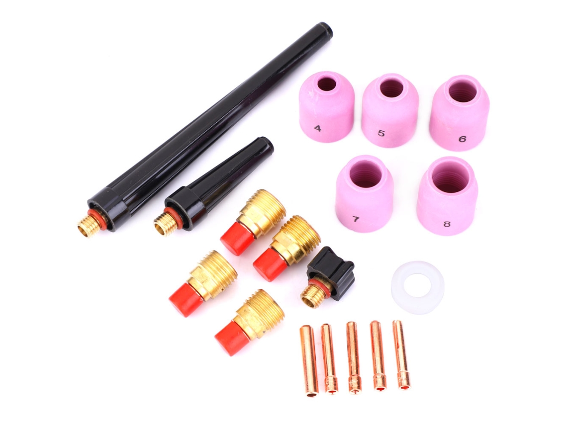 Kit De Accesorios Para Lente De Gas Tig, Cuerpo Del Chaleco, Cubierta Trasera, Puerta De La Punta Para Sr Wp9/20/25, 18 Piezas.