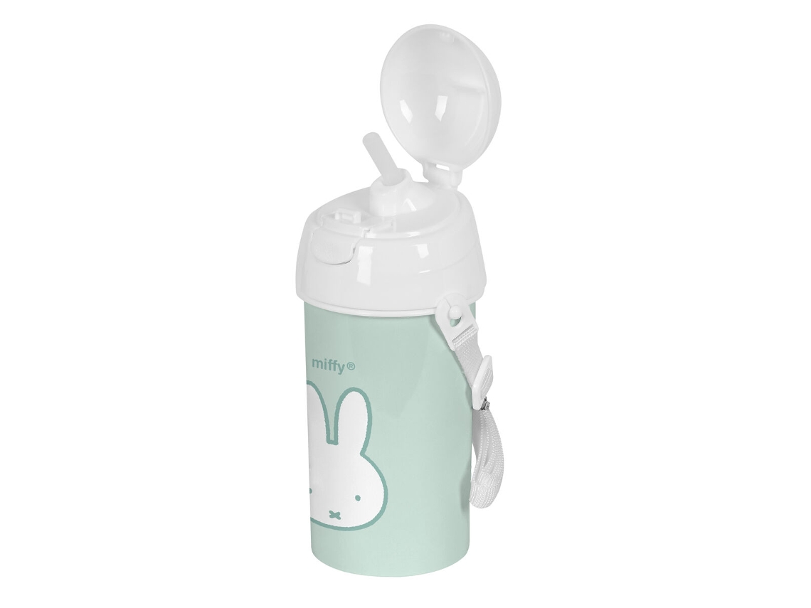 Botella con Tapa y Pajita MIFFY Menta PVC 500 ml