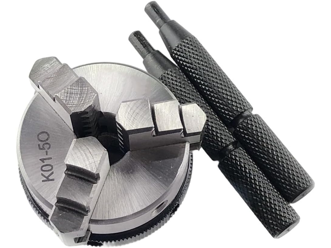 K01-50 M14x1 Acero Portabrocas Manual De Tres Mordazas De 1 33" De Altura
