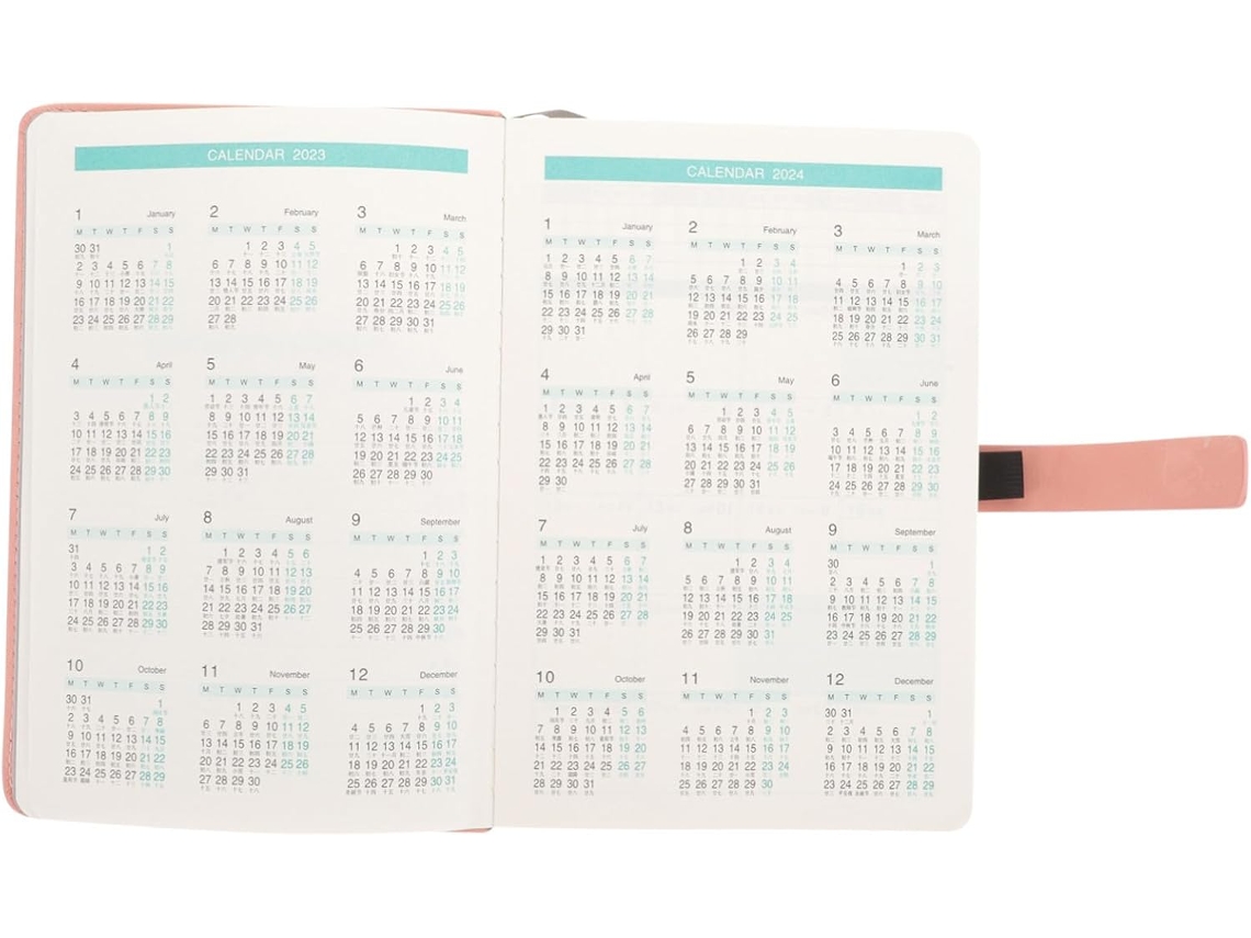 Agenda Anual Leve E Portátil Com Diário Para Estudantes, Escritórios E Organização Do Dia A Dia.