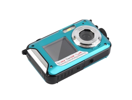 Cámara Digital SLOWMOOSE con Pantalla Doble de 2,7 Pulgadas Tft-24MP FHD 1920 * 1080 y Zoom Digital 16X Azul