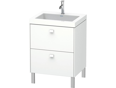 Lavabo para muebles DURAVIT Brioso c-bonded con base de 60,0x48,0 cm 2 extraíbles sin rebosadero con banco para grifos 1 agujero para grifos