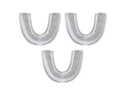 Juego de 3 cabezales de cepillo de dientes en forma de U, aptos para uso alimentario, eléctricos GOKOCO (blanco)