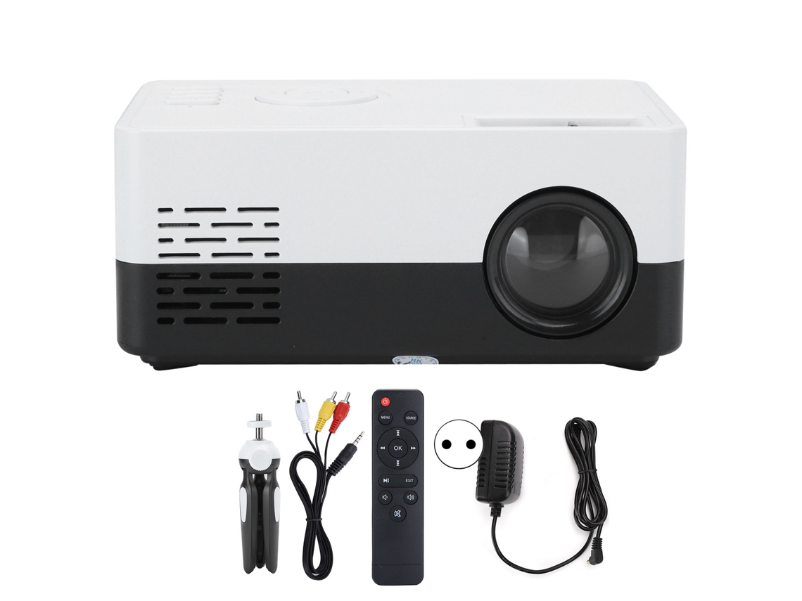 Proyector portátil con reproducción de video y compatible con toma de corriente