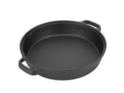 Sartén para panqueques de hierro fundido de 25 cm con 2 asas