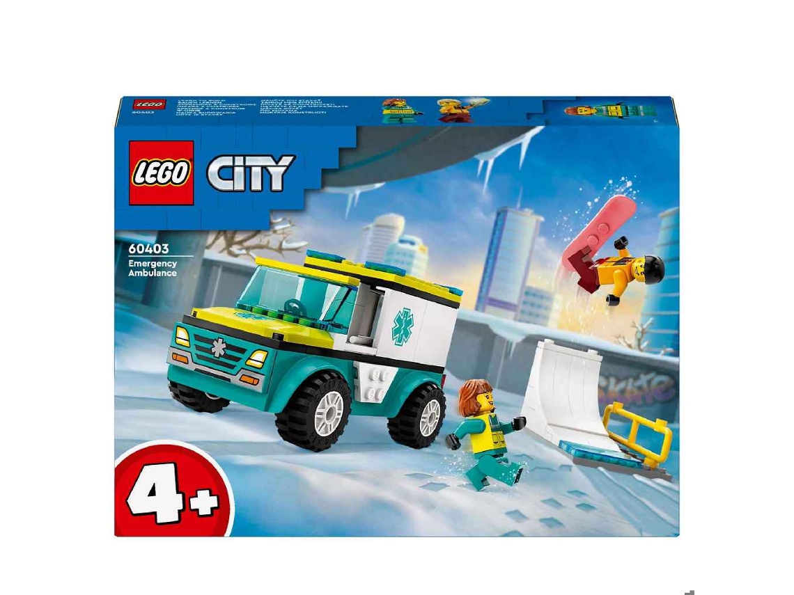 Ambulância de Emergência e Snowboarder - 60403 LEGO-CITY 