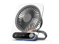 Ventilador De Mesa Chrui 199 Velocidades, Silencioso, 3-10h De Autonomíagris