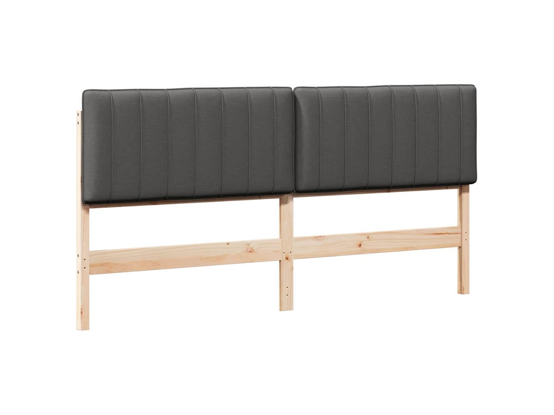 Maison Exclusive - Cabecero Tapizado Con Cabecera Marrón Y Gris Oscuro 200 Cm