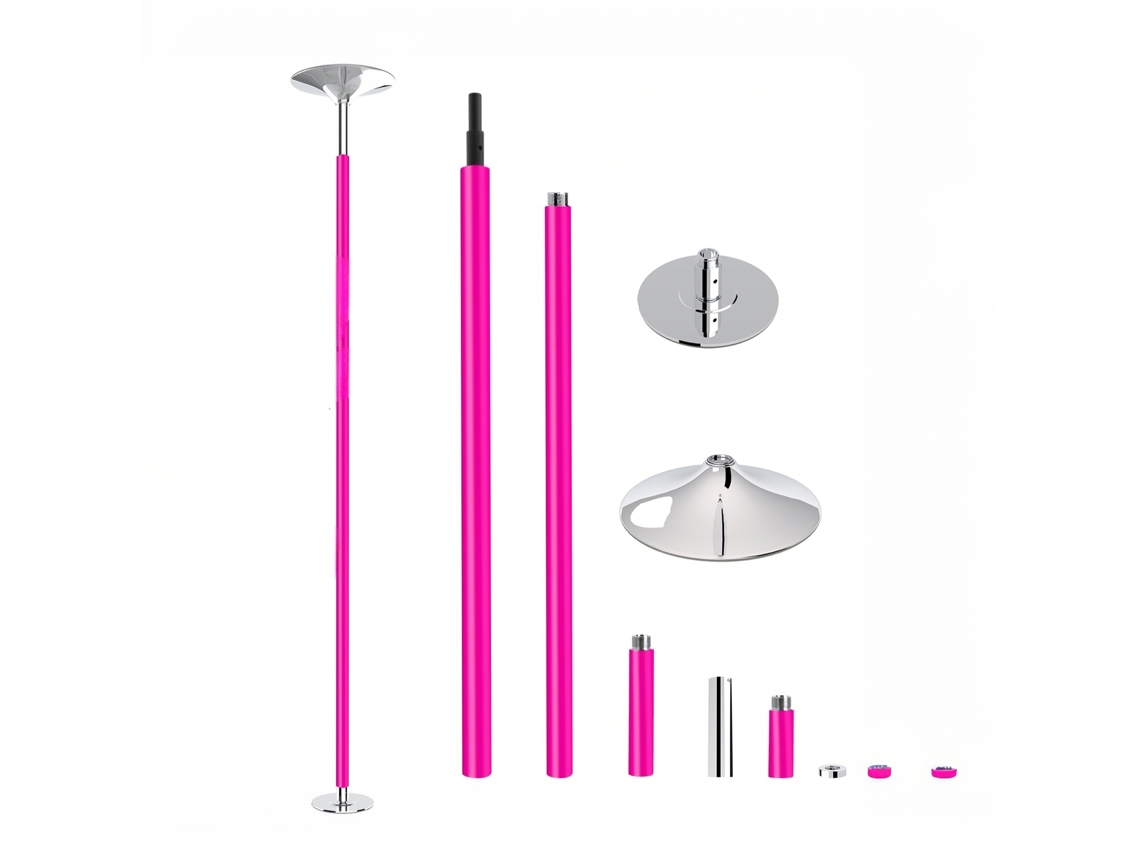 Leogreen Barra Pole Dance De Silicona, Altura Ajustable De 223,5-274,5cm, Estática Y Giratoria, 200 Kg De Capacidad, Para Hogar Club