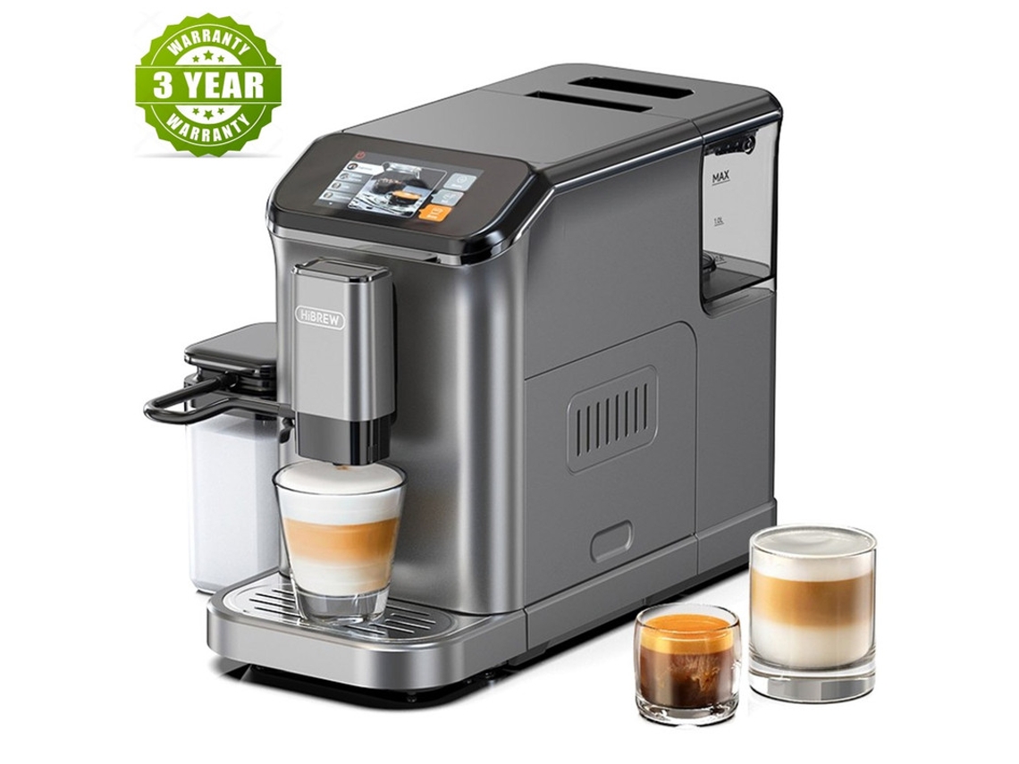 Máquina De Café Espresso Automática Hibrew H16 Con Molinillo 20 Bar Pantalla Táctil 4.3 Tanque De Leche 1.5l Extraíble Café Espresso Perfecto