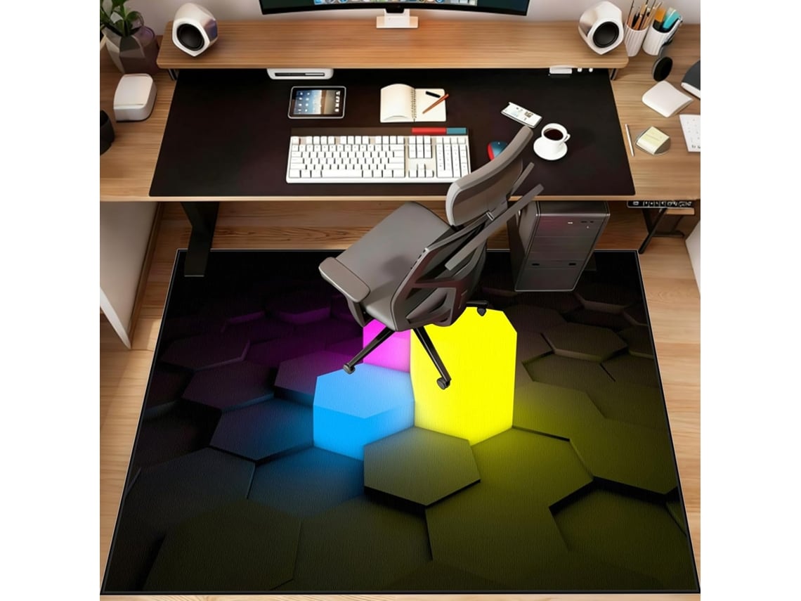 Tapete Cadeira Protetor Gamer 90 X 120 Cm Piso Parquet Escritório,