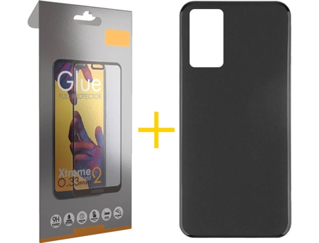 Kit Funda + Protector de Pantalla Oppo A16 SKYHE Full Liso (Negro)