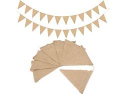 Banderines De Linóleo De 11 M, 48 Piezas, Guirnalda Rústica, Decoración De Boda De Seda.