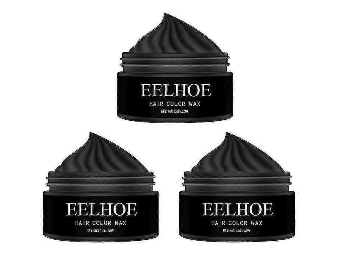 2pcsblack—granny Gray Colorful Hair Wax Hair Mud Long-lasting Styling Natural Fluffy Color Disposable Dyed Hair Wax