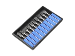 10 Brocas Rotativas De Acero De Carburo De Tungsteno Con Doble Corte De 3*6 Mm Para Trabajos En Metalurgia.