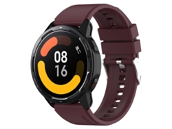 Bracelete Para Samsung Galaxy Watch 4 (40mm/44mm) - Silicone Com Cabeça Saliente - Fivela Prata (20mm) - Vinho Tinto