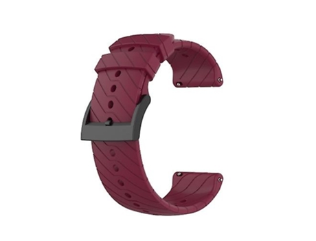 Correa para reloj Suunto 7 Lightning de silicona, color rojo vino VENISYMLIS