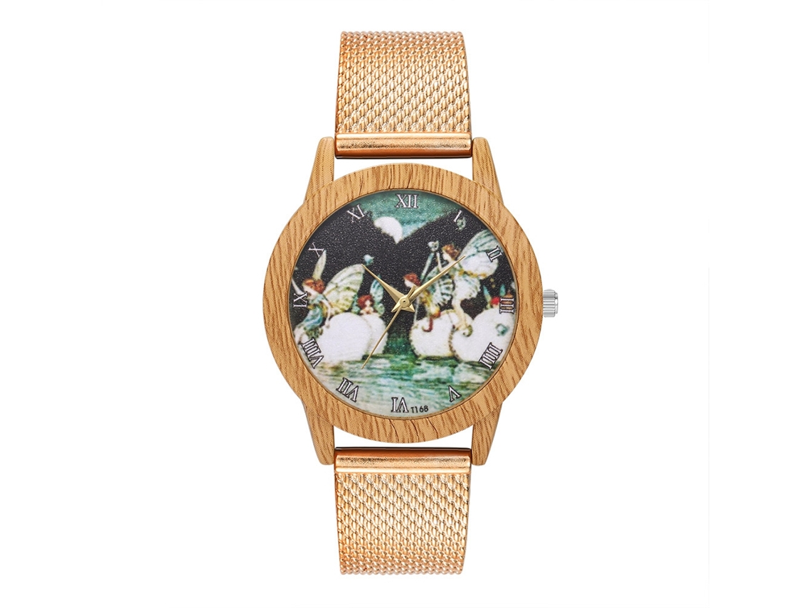 Reloj De Pulsera De Cuarzo Para Mujer Y Hombre, Elegante Oro Rosa, Pulsera Popular, Para Dama Y Caballero.