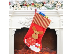 Bolsa de regalo navideña con forma de ciervo para decoración de pared