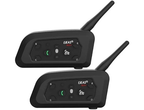 Paquete de intercomunicador para casco de moto EJEAS V6 Pro 2 Unidades.