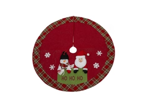 Falda de árbol de Navidad Tela navideña para Base de árbol Cubre Pie Alfombra para Navidad Fiesta de año Nuevo Vacaciones 90cm Rojo SELEOK