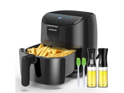 Freidora sin aceite con 2 pulverizadores de aceite de cristal Aigostar Hayden A (1500 W, 4 L) (200 ml)