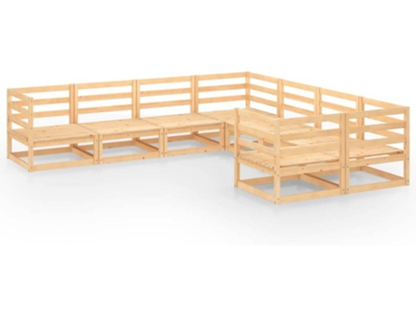 Conjunto 8 de muebles de jardín VIDAXL madera maciza de pino